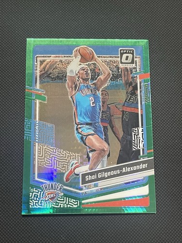 Shai Gilgeous-Alexander 2023-24 Panini Donruss Optic Green Hyper Prizm #104 - Picture 2 of 3