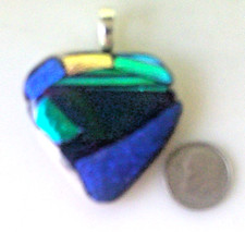 dichroic glass pendant fused hand made crafted