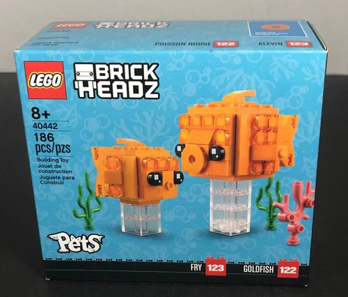 LEGO Brickheadz 40442 GOLDFISH #122 + #123 Twin Pack Adult + Baby Fry SEALED New