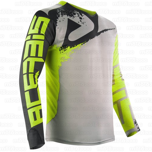 COMPLETO MAGLIA PANTALONI AEROTUNED ACERBIS OFF ROAD MOTO GRIGIO GIALLO UOMO - Foto 5 di 7
