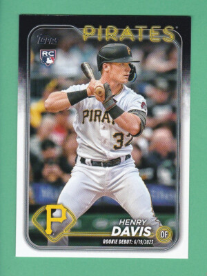 2024 Topps Update Series #US162 HENRY DAVIS RD RC Pittsburgh Pirate ROOKIE DEBUT