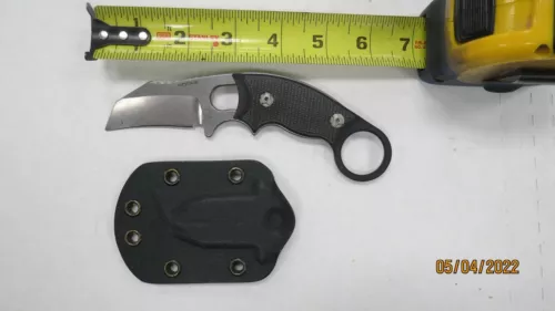 HOGUE EX-F03 ELISHEWITZ 154CM FIXED BLADE HAWKBILL KNIFE WITH SHEATH