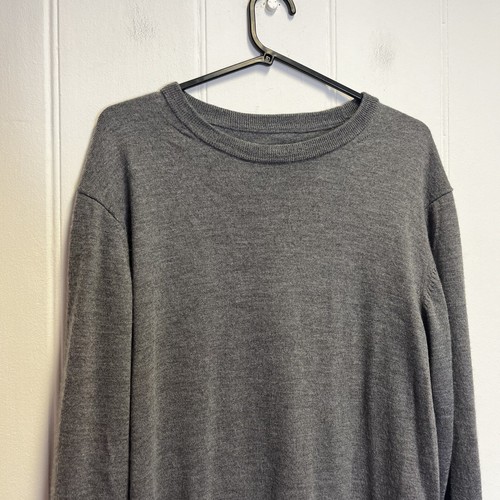 Edwin Wool Jumper Size XL Grey Meri-Osweater Long Sleeve 100% Merino Wool - Picture 2 of 10