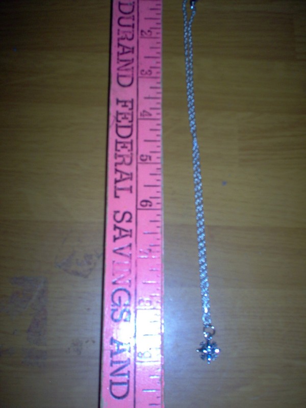 New girls 16" silver chain with cross shape pendant   #52a