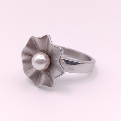   Swatch Ring Fingerring Damenring Dame Perle Zirkonia Stein Silber 230  