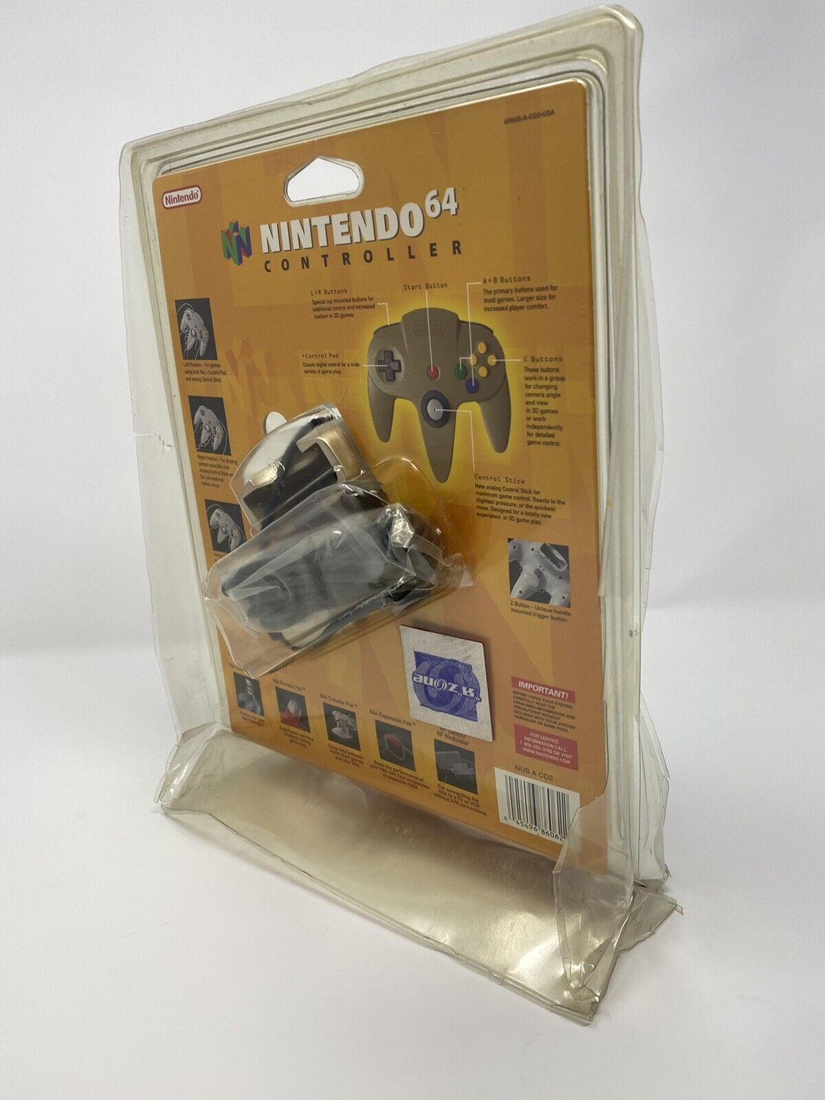 Nintendo 64 N64 - Gold Controller, Factory Sealed, NIB Brand New 