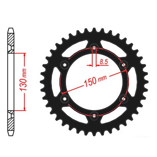 MTX Rear Sprocket 47T Black for Honda XR200R 19881989 >520 eBay