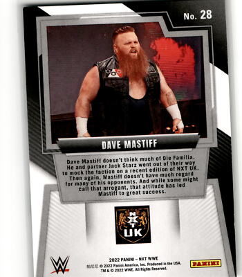 2022 Panini NXT 2.0 WWE #28 Dave Mastiff Green | eBay