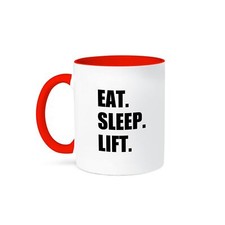 3dRose Eat Sleep Weightlifting-Weight Lifting Fitness Body Building Two Tone ...