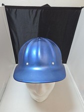 Vintage Fibre-Metal Superlite Blue Hard Hat USA  Industrial Collectible (P)