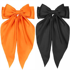 Hair Bows for Women Orange Halloween Black Hair Bows