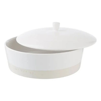 Artisan Street weiß 26 cm flache Deckelschale