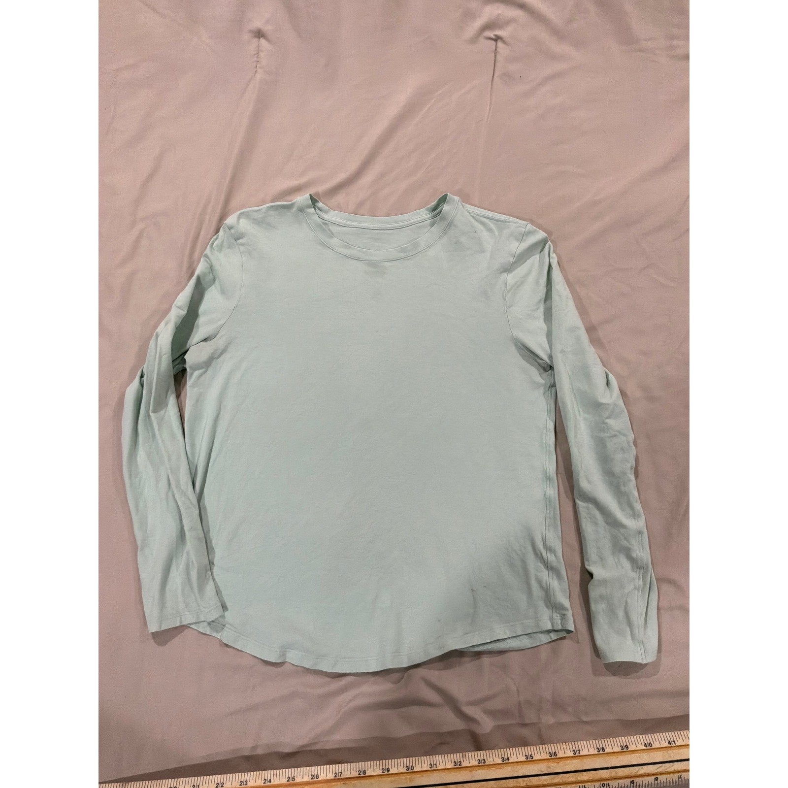 Lululemon Mint Green Long Sleeve Crew Neck Activewear Tee Shirt Womens