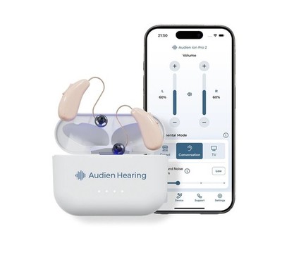 Audien ION Pro 2 BTE Bluetooth Hearing Aid Rechargeable Certified Refurbished