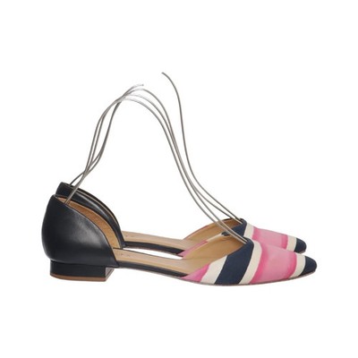 Talbots, Ballerinas, Größe: 40, Leder, Blau/Pink/Weiß, Damen #Dey