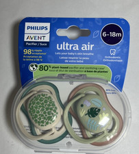 Philips Avent Ultra Air 2 Pack of Pacifiers 6-18 Months NEW