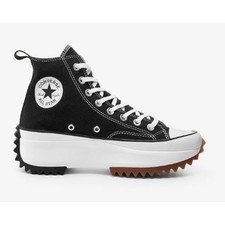 Converse Run Star Hike High Top Platform Sneakers Black White Mens 7 W 8.5