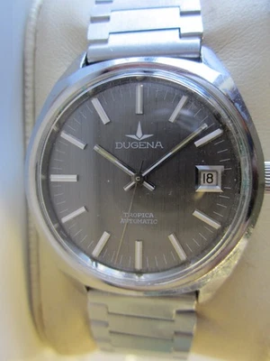 " DUGENA , TROPICA , AUTOMATIC , DATUM  , EDELSTAHL , ACRYLGLAS  ,"um 1975 - Bild 1 von 4