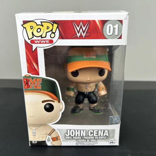 Funko Pop! WWE - John Cena # 01 WWE Superstar Rare Green Orange Hat Black Pants