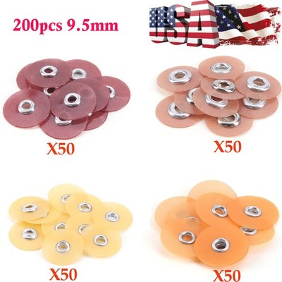 200pc Dental Sof-Lex Extra Thin Discs Polishing Finishing Discs 9.5mm