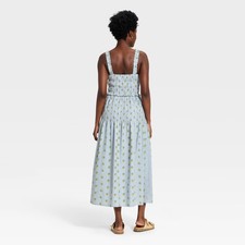 Universal Thread Women's Smocked Maxi A-Line Dress Sleeveless Cotton