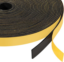 Thin Foam Tape Weather Stripping .50 1/2 Inch Wide X 1/16 Inch Thick New Adhe