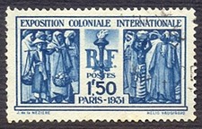 TIMBRE OBLITERE N° 274   EXPOSITION COLONIALE PARIS 1931