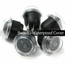 5pcs / Set Voiture 12V Rond Culbuteur Bateau à Bascule Spst Sur / Interrupteur +