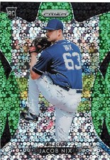 Jacob Nix 2019 Prizm Green Donut Circles Prizm Rookie #'d 042/199