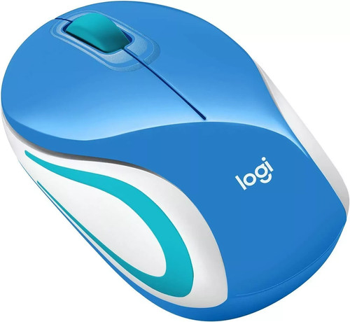 Logitech - M187 Mini Wireless Optical Ambidextrous Mouse - Palace Blue-NEW - Picture 3 of 5