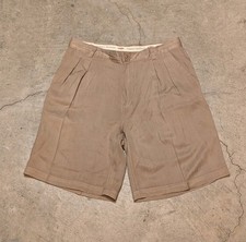 Tommy Bahama Men's Relax 100 Silk Shorts Khaki Casual Pleated Size 32 31x9x12 
