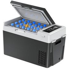 12V Car Fridge Portable Freezer -4 F to 68 F, Compressor Cooler for 25QT Black
