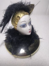 Vintage Art Deco  Flapper Girl  Jar Cap Top 3 inch