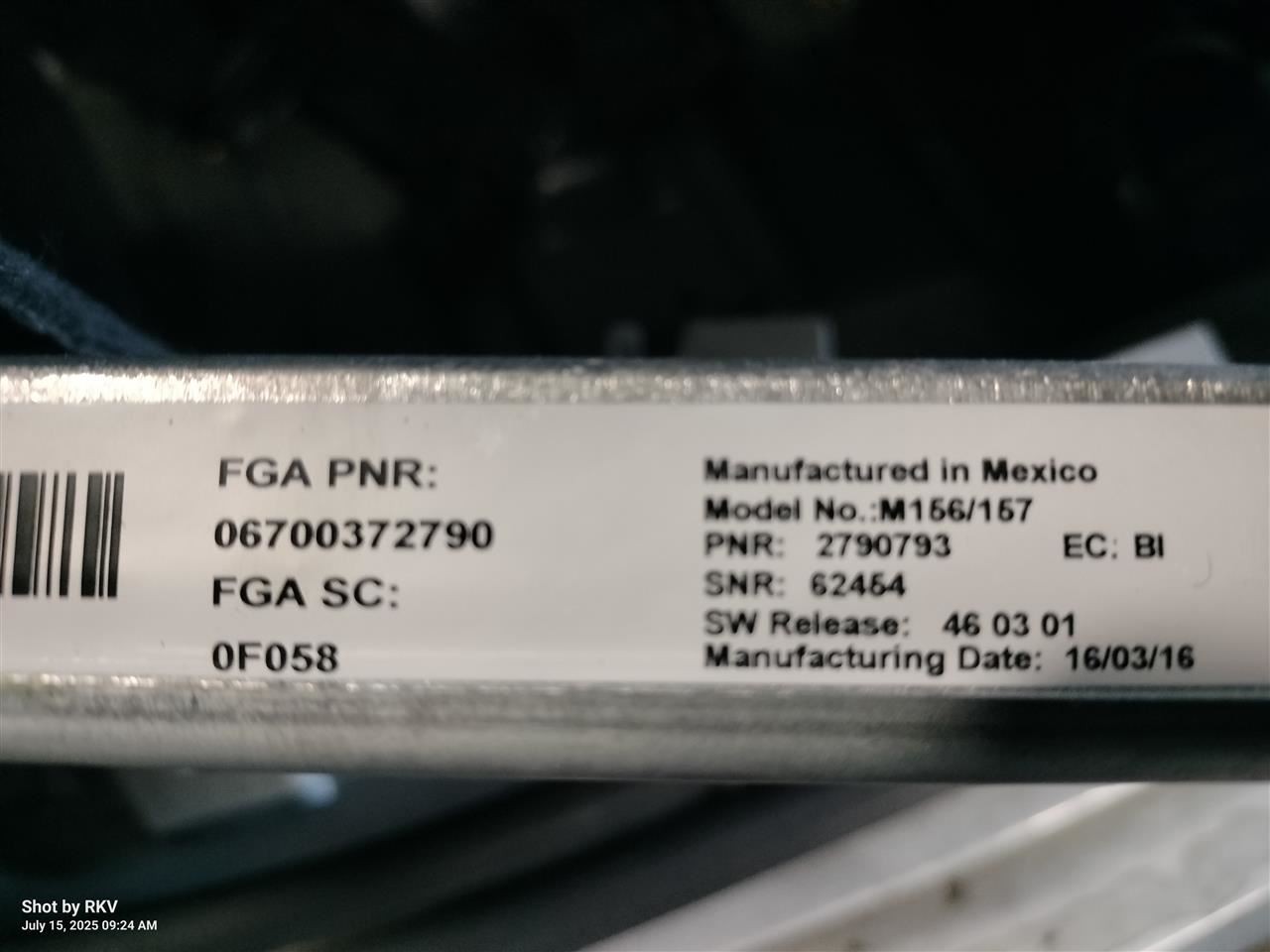 REAR CROSSMEMBER SUBFRAME OEM 2016 MASERATI GHIBLI