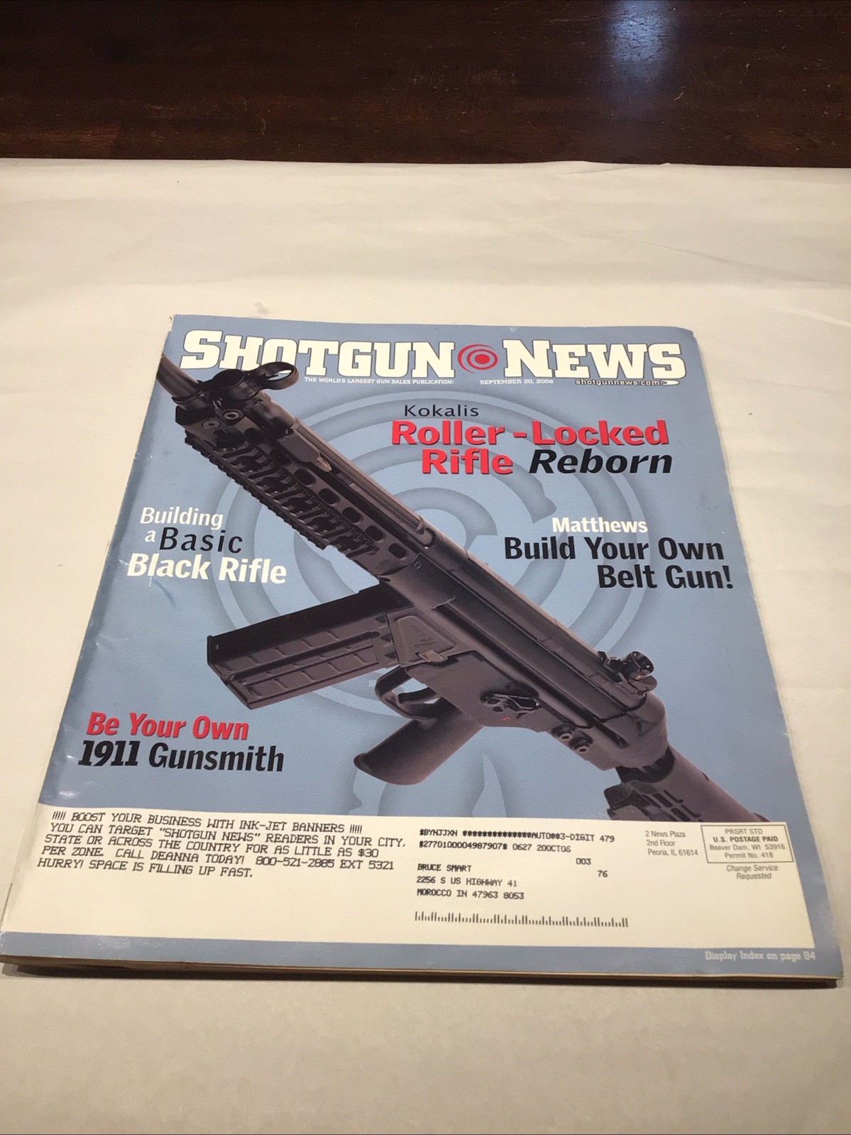 SHOTGUN NEWS MAGAZINE September 20, 2006 Kokalis Roller Locked Rifle Reborn