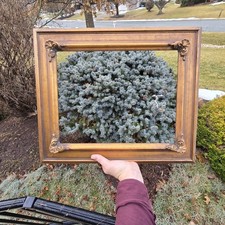 Vintage Antique Gold Gilt Gesso Wood Frame Fits 14x11 Inch Painting Detail