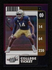 2022 Panini Chronicles Draft Picks Purple Prizm 28/49 Kyle Hamilton #24 0d44