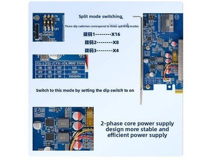 PEX88096 PLX88096 Expansion Card PCIe 4.0 x16 + 3*SFF-8654 X16 TO