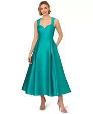 MSRP $199 Adrianna Papell Size 14 Women's Mikado Fit & Flare Gown ivory 14 * Ro