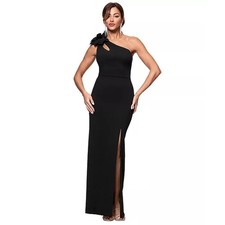 Xscape Formal Evening Gown Womens 10P Black Wedding Guest Cocktail Party Dress
