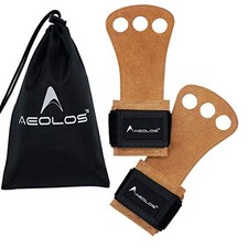 AEOLOS Leather Gymnastics Hand Grips for Pull-ups, Weightlifting, Kettlebells
