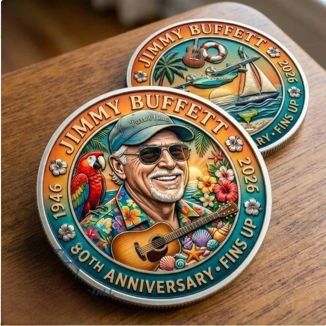 New Jimmy Buffett 80th Anniversary 1946-2026 Collection Coin CC260