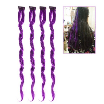 12 Pcs Curly Hair Extensions Clip In Hair Pieces Colored Hair Extensions