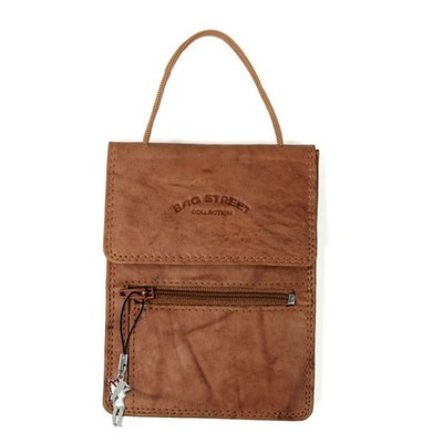 Geldbörse Etui Portemonnaie braun Herren Damen Leder Bag Street 10x1x14 OTJ503C