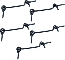 5 Pack Cabin Gate Hook and Eye Latch, 3 Inch Gate Door Swivel Window Door Hook w