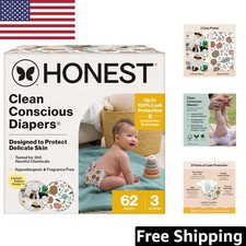 Fall '25 Seasonal Prints - Comfort Dry Disposable Baby Diapers, Size 3, 62 Ct