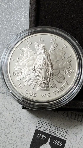 1989 SILVER DOLLAR PROOF OGP MIRROR BEAUTY US CONGRESSIONAL COIN SET