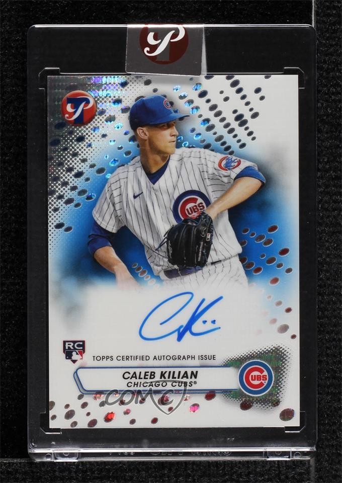 2023 Topps Pristine Blue Pulsar Refractor 57/75 Caleb Kilian Rookie Auto RC 11pj