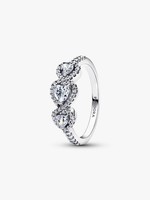 Pandora Silber Strahlenkranz Herz Trilogie Ring 194413C01 Weite 56 Neu