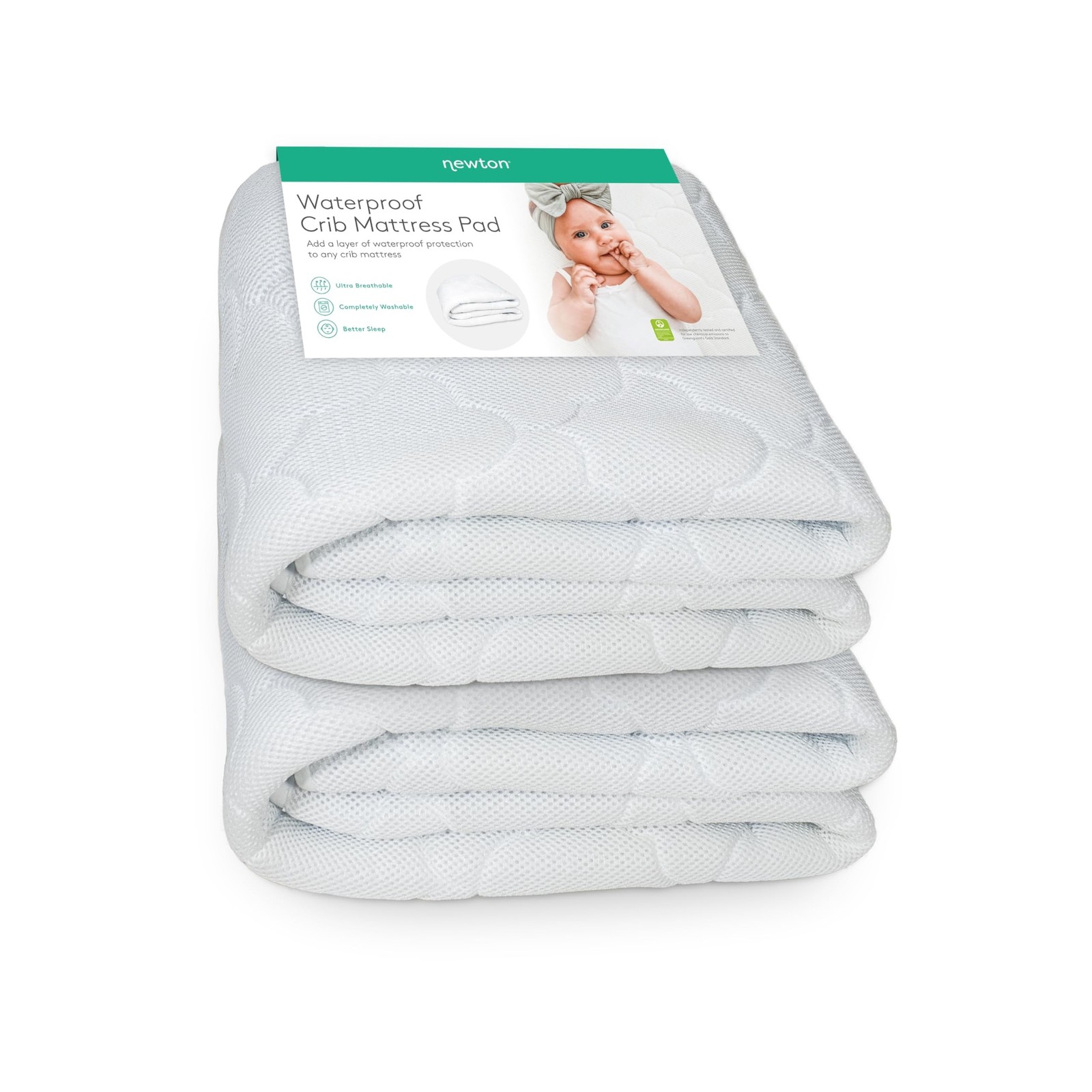 Newton Baby Waterproof Crib Mattress Pad | Ultra-Breathable Quilted Layer for...